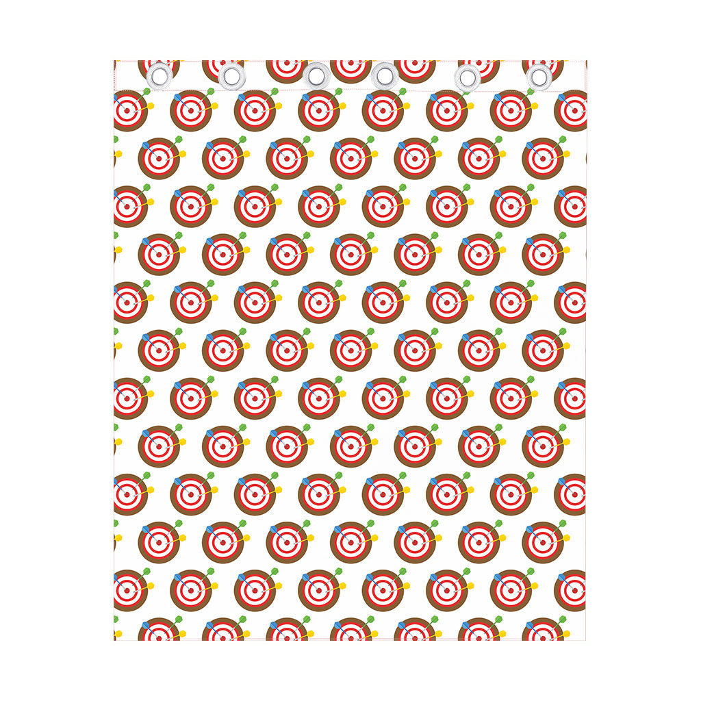 Colorful Darts And Dartboard Print Curtain