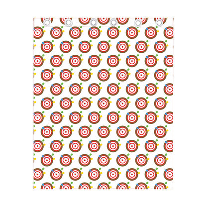 Colorful Darts And Dartboard Print Curtain