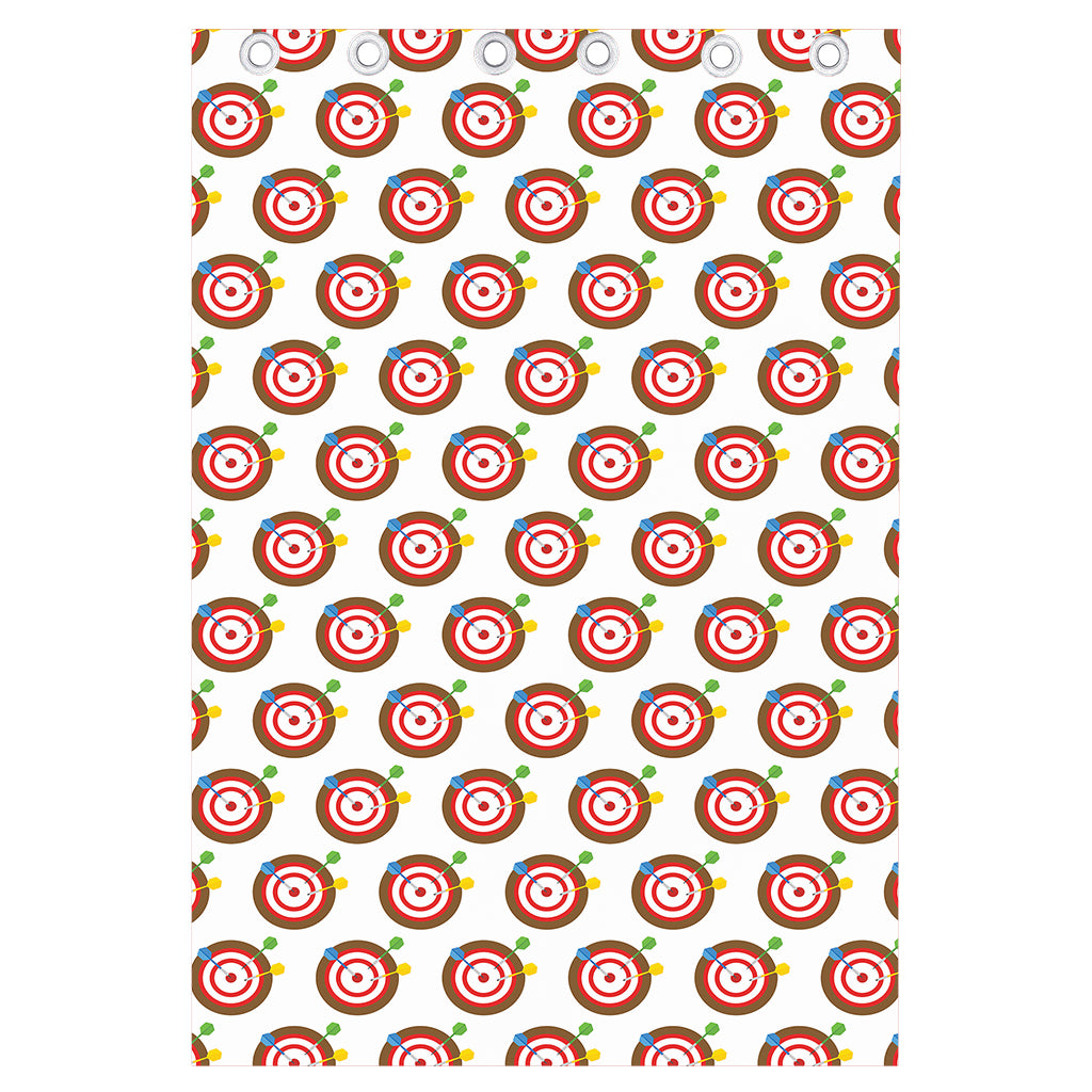 Colorful Darts And Dartboard Print Curtain