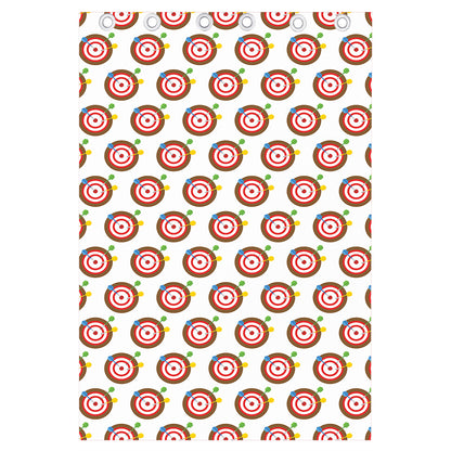 Colorful Darts And Dartboard Print Curtain
