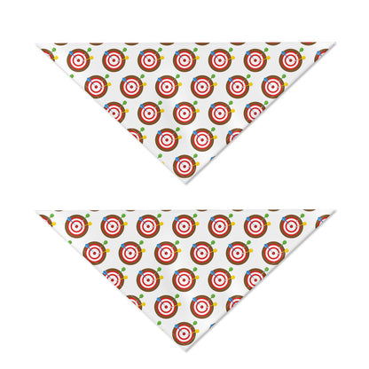 Colorful Darts And Dartboard Print Dog Bandana