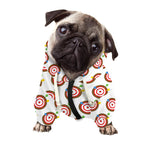 Colorful Darts And Dartboard Print Dog Zip Up Hoodie