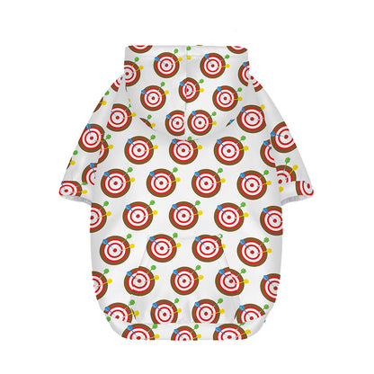 Colorful Darts And Dartboard Print Dog Zip Up Hoodie