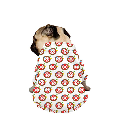 Colorful Darts And Dartboard Print Dog Zip Up Jacket