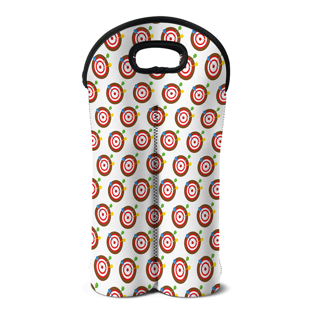 Colorful Darts And Dartboard Print Double Neoprene Wine Tote