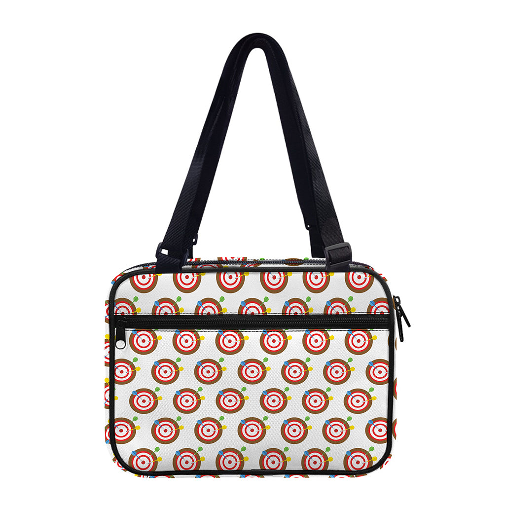 Colorful Darts And Dartboard Print Double Strap Bible Bag
