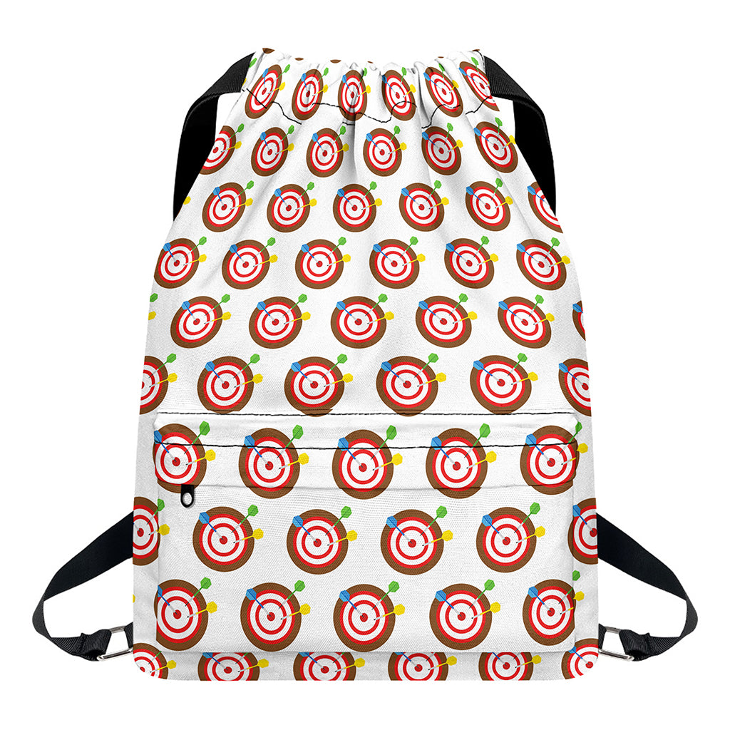 Colorful Darts And Dartboard Print Drawstring Backpack