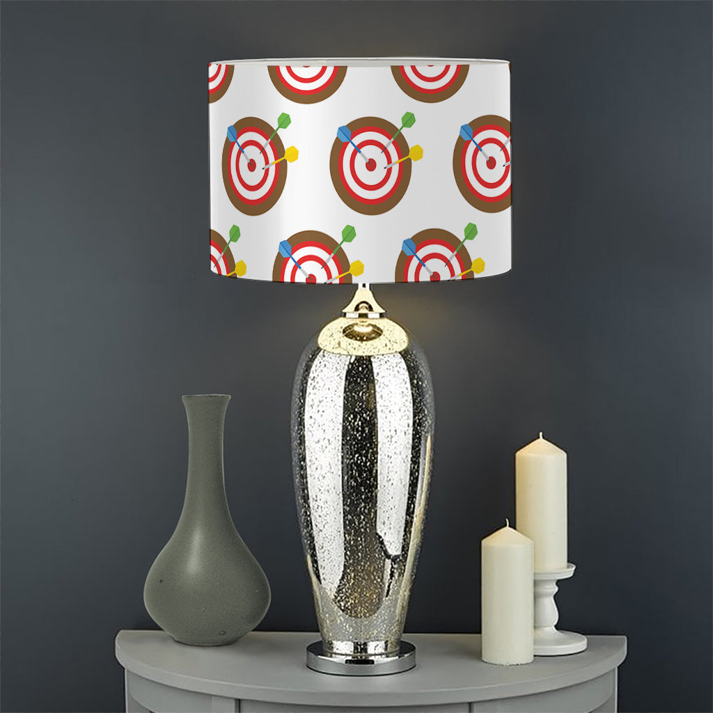 Colorful Darts And Dartboard Print Drum Lamp Shade