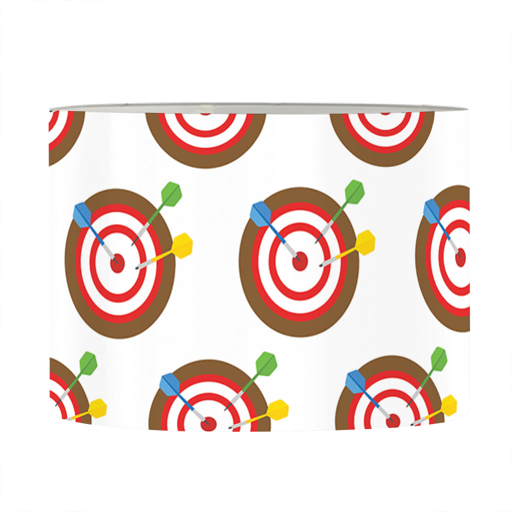 Colorful Darts And Dartboard Print Drum Lamp Shade