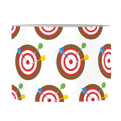 Colorful Darts And Dartboard Print Drum Lamp Shade