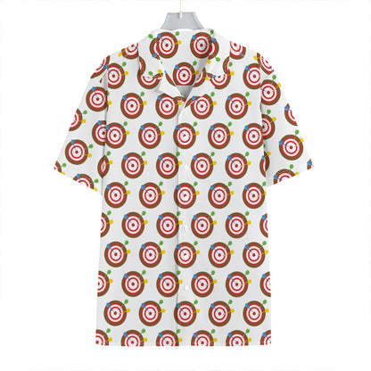 Colorful Darts And Dartboard Print Hawaiian Shirt