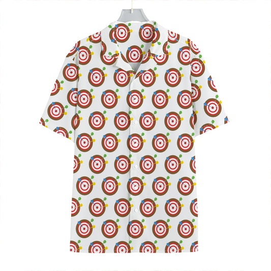 Colorful Darts And Dartboard Print Hawaiian Shirt