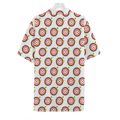 Colorful Darts And Dartboard Print Hawaiian Shirt