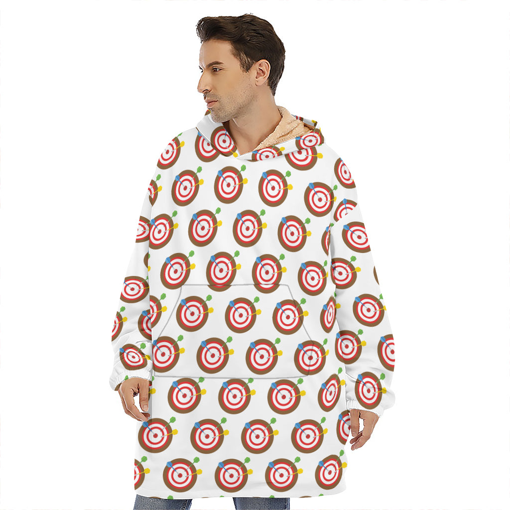 Colorful Darts And Dartboard Print Hoodie Blanket