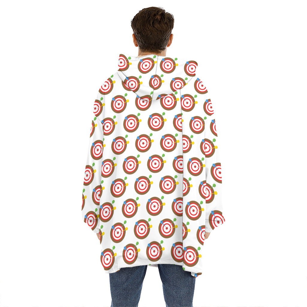 Colorful Darts And Dartboard Print Hoodie Blanket