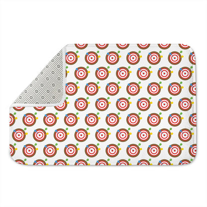 Colorful Darts And Dartboard Print Indoor Door Mat