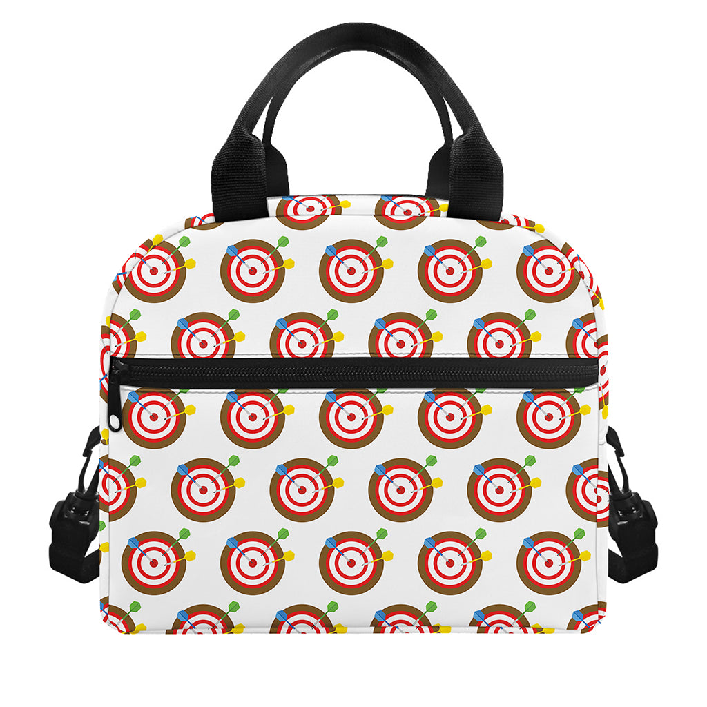 Colorful Darts And Dartboard Print Insulated Lunch Bag