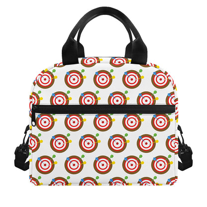 Colorful Darts And Dartboard Print Insulated Lunch Bag