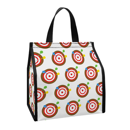 Colorful Darts And Dartboard Print Insulated Lunch Tote