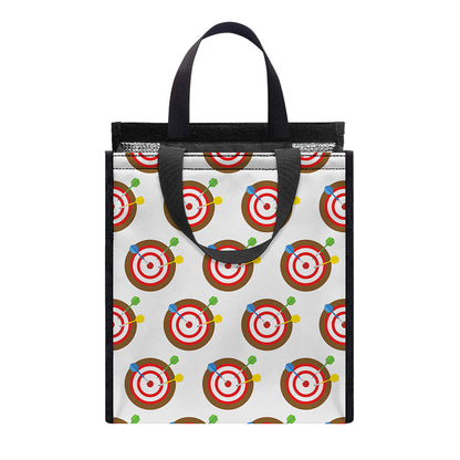 Colorful Darts And Dartboard Print Insulated Lunch Tote