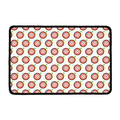 Colorful Darts And Dartboard Print Kitchen Mat
