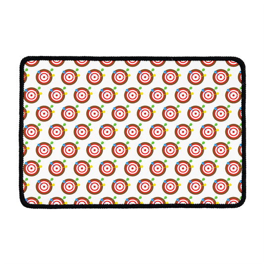 Colorful Darts And Dartboard Print Kitchen Mat