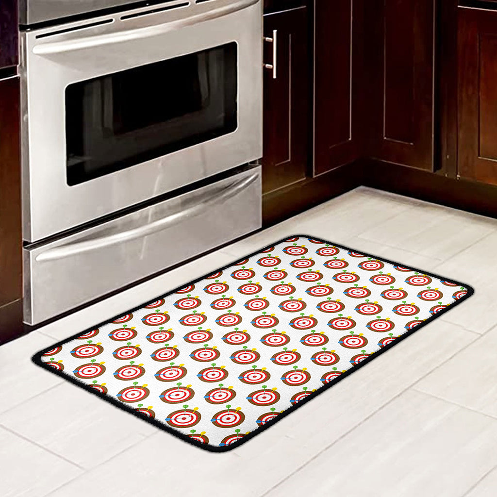 Colorful Darts And Dartboard Print Kitchen Mat