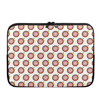 Colorful Darts And Dartboard Print Laptop Sleeve