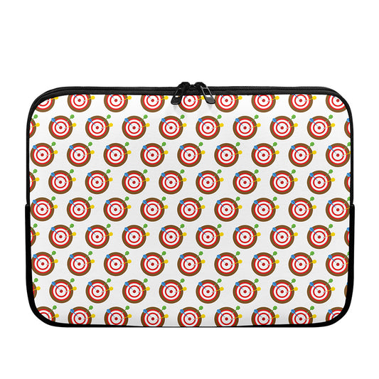 Colorful Darts And Dartboard Print Laptop Sleeve
