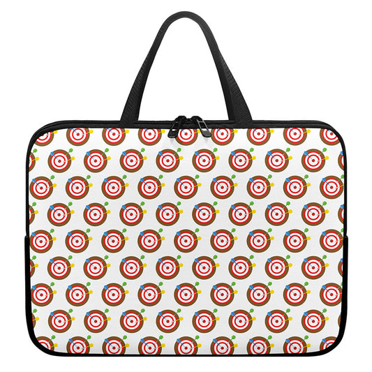 Colorful Darts And Dartboard Print Laptop Sleeve With Handle
