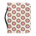 Colorful Darts And Dartboard Print Leather Bible Cover