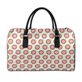 Colorful Darts And Dartboard Print Leather Duffel Bag