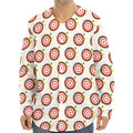Colorful Darts And Dartboard Print Long Sleeve Baseball Jersey