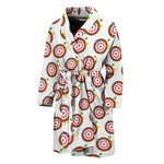 Colorful Darts And Dartboard Print Men's Bathrobe