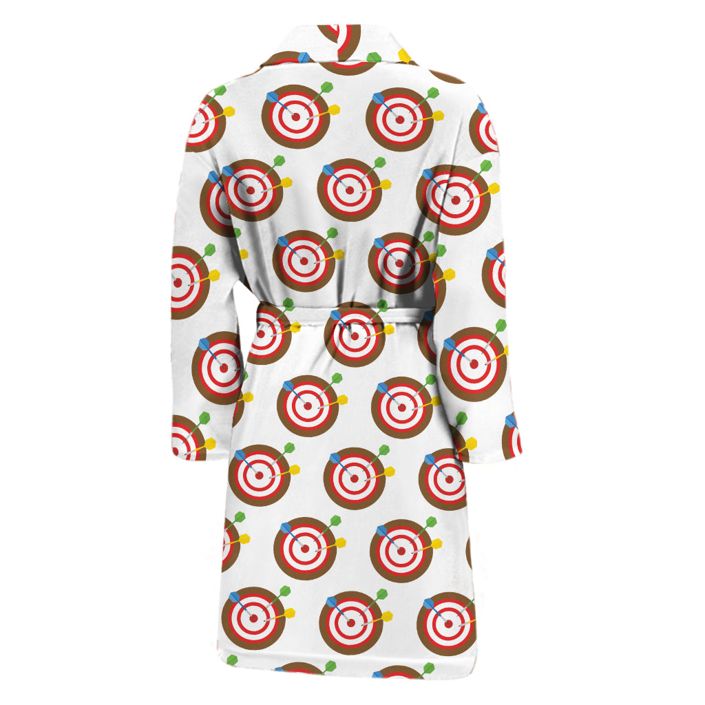 Colorful Darts And Dartboard Print Men's Bathrobe