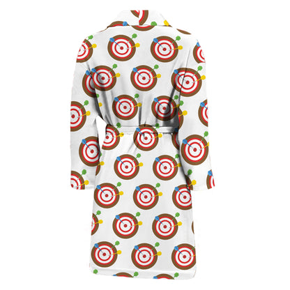 Colorful Darts And Dartboard Print Men's Bathrobe