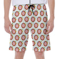 Colorful Darts And Dartboard Print Men's Beach Shorts