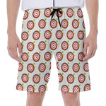 Colorful Darts And Dartboard Print Men's Beach Shorts