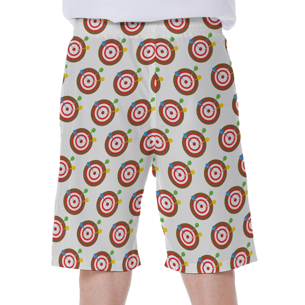 Colorful Darts And Dartboard Print Men's Beach Shorts