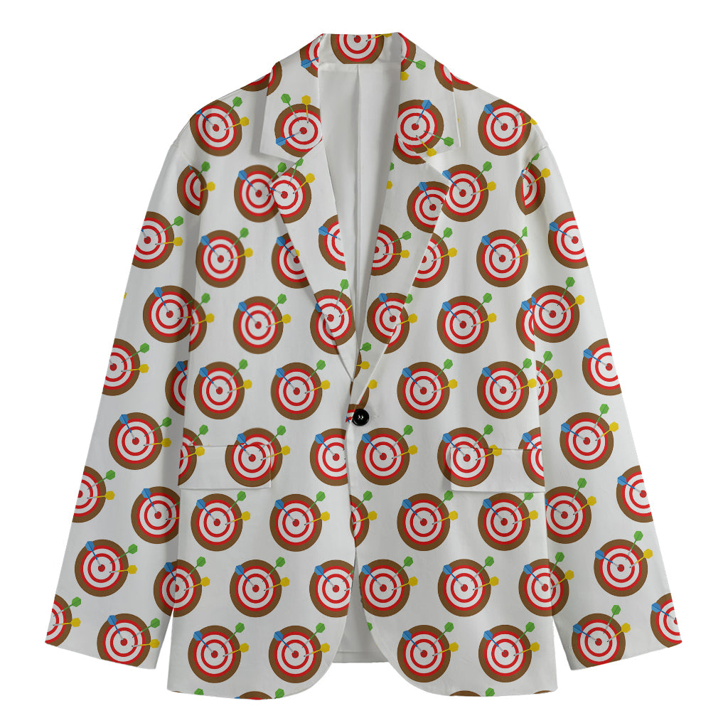 Colorful Darts And Dartboard Print Men's Blazer