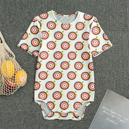 Colorful Darts And Dartboard Print Men's Bodysuit