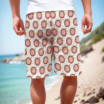 Colorful Darts And Dartboard Print Men's Cargo Shorts
