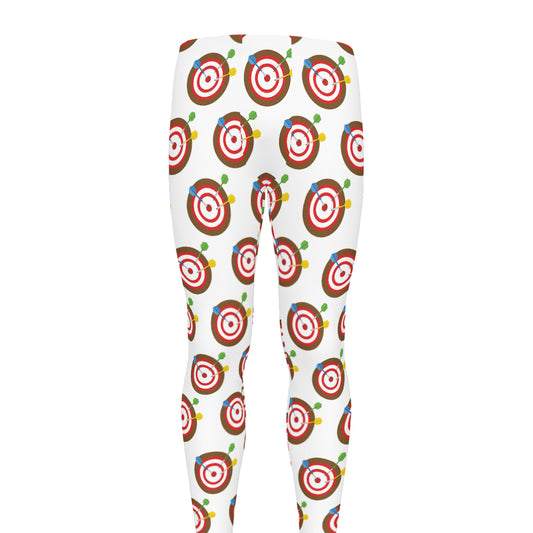 Colorful Darts And Dartboard Print Men's leggings