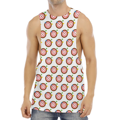 Colorful Darts And Dartboard Print Men's Muscle Tank Top
