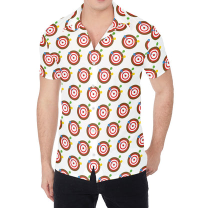 Colorful Darts And Dartboard Print Men's Shirt