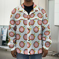 Colorful Darts And Dartboard Print Men's Shirt Jacket