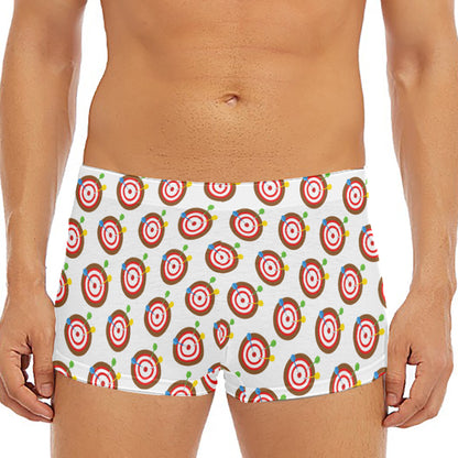 Colorful Darts And Dartboard Print Men's Short Boxer Briefs