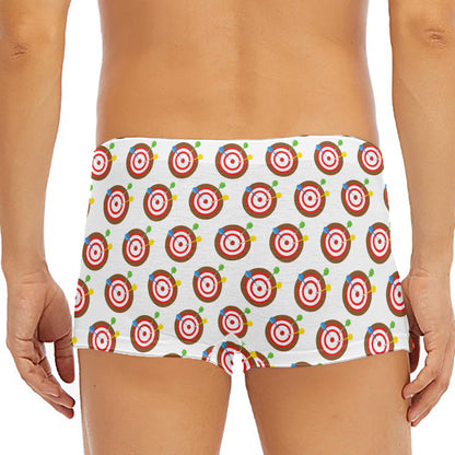 Colorful Darts And Dartboard Print Men's Short Boxer Briefs