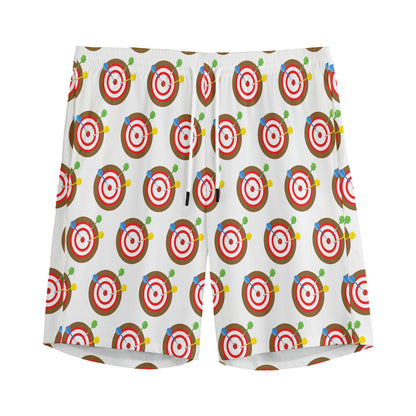 Colorful Darts And Dartboard Print Men's Sports Shorts