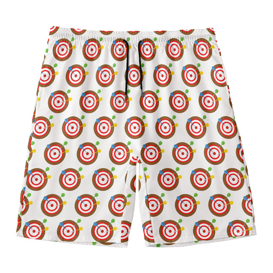 Colorful Darts And Dartboard Print Men's Swim Trunks